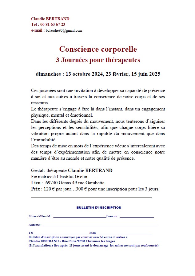 Conscience corporelle